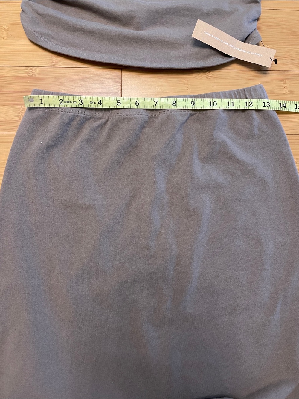 Reformation Foster Knit Two Piece Medium Shitake High Neck Rushed Sides - Picture 11 of 13